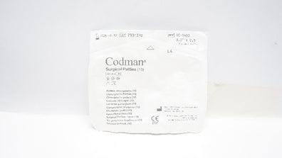 Codman 80-1400 Surgical Patties 1/2inch x 1/2inch - Pack of 10